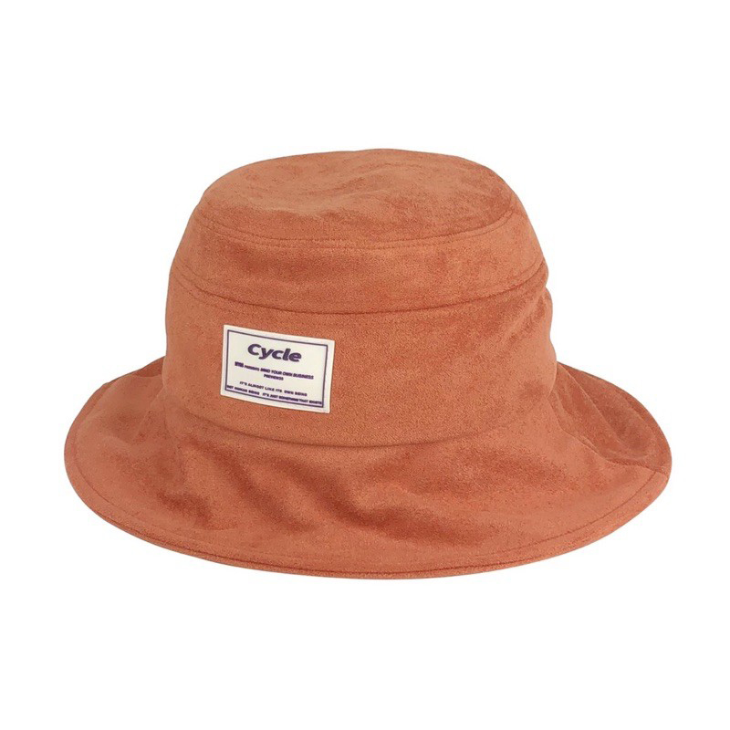 CYCLE Suede Bucket Hat 標籤麂皮素面漁夫帽/Orange