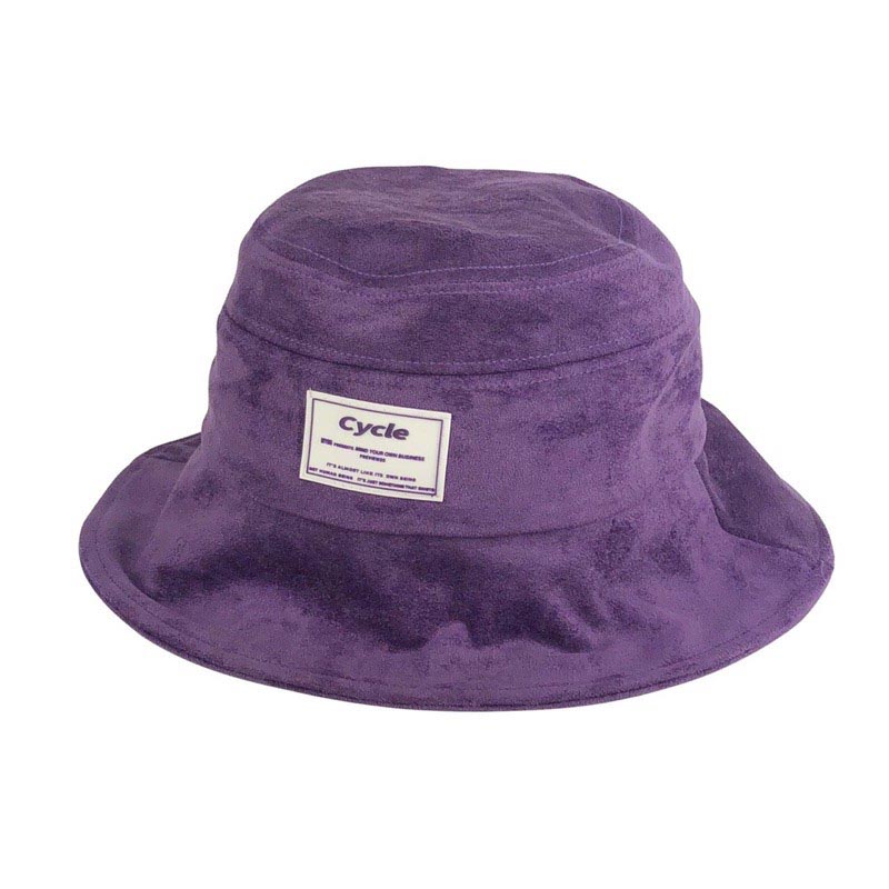 CYCLE Suede Bucket Hat 標籤麂皮素面漁夫帽