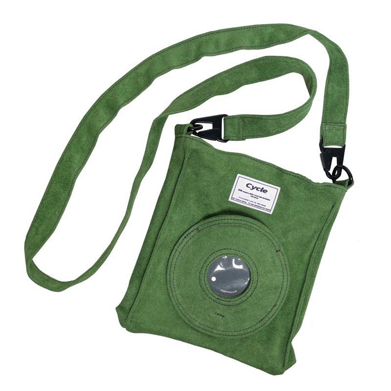 CYCLE Suede Solar Bag  塑膠圓形麂皮背帶小包/綠