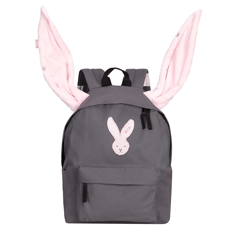 W.I.A Sad Bunny Backpack Emo兔耳後揹包／灰粉