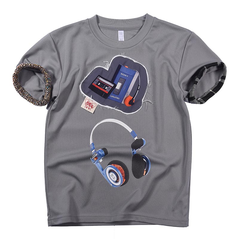 Walkman隨身聽革命 滾邊T-shirt/Grey(Walkman)