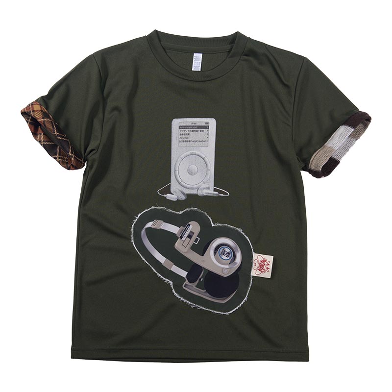 Walkman隨身聽革命 滾邊T-shirt/Dark Green(Ipod)