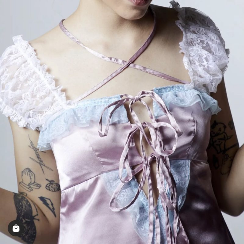 Sofia Satin Dress (Pink) 蘇菲亞緞面女僕洋裝/粉