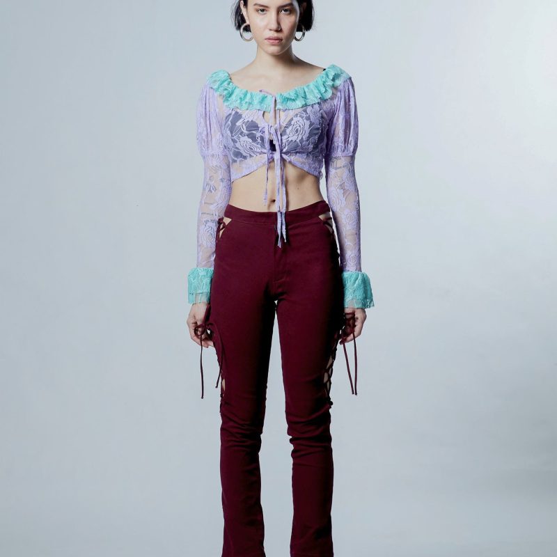 Sofia Lace Top (Lilac) 蘇菲亞透明蕾絲上衣/紫