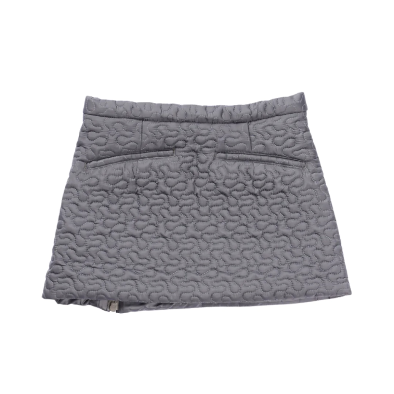 Office Kiko Quilted Skirt C.Gray 羽絨Logo短裙/灰