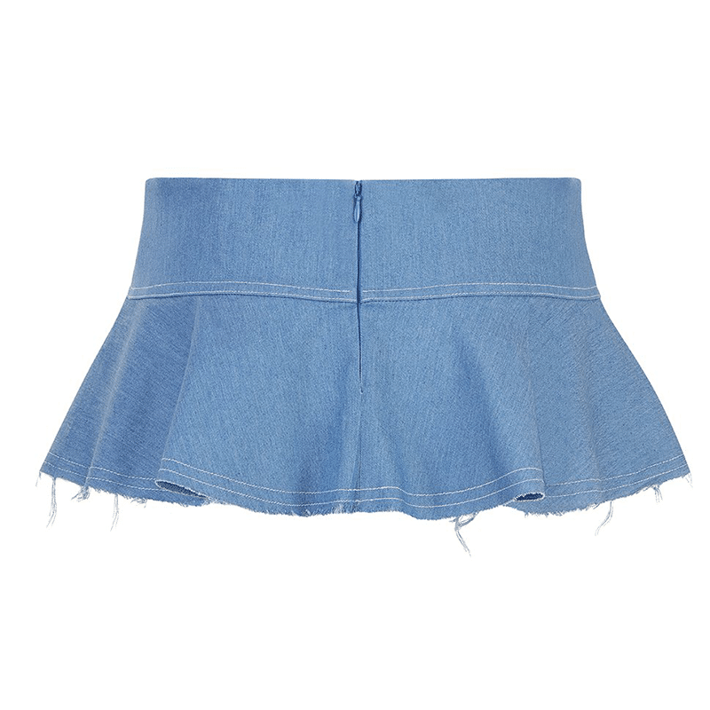 W.I.A Denim Mini Skirt Emo兔迷你裙／丹寧