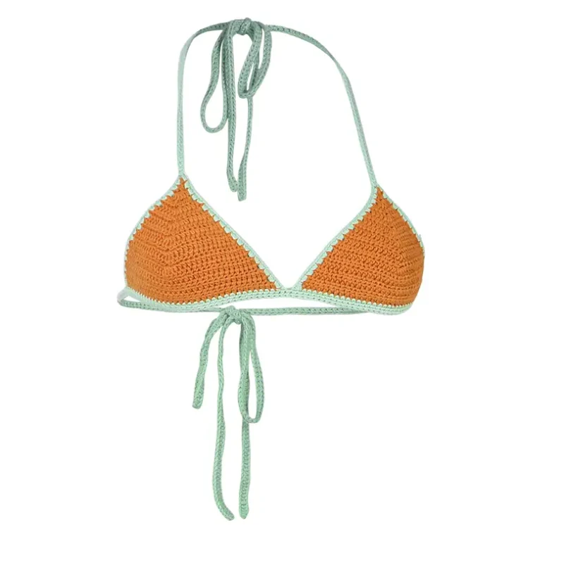 ZOEANNA ’90s Beach Club Bikini Top – Mint Taffy