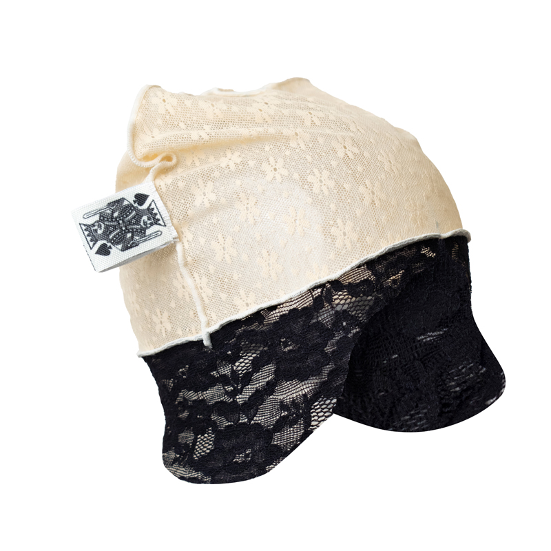 Lace Bunny hat蕾絲長耳帽/Cream&Black雙色奶油/ 親子