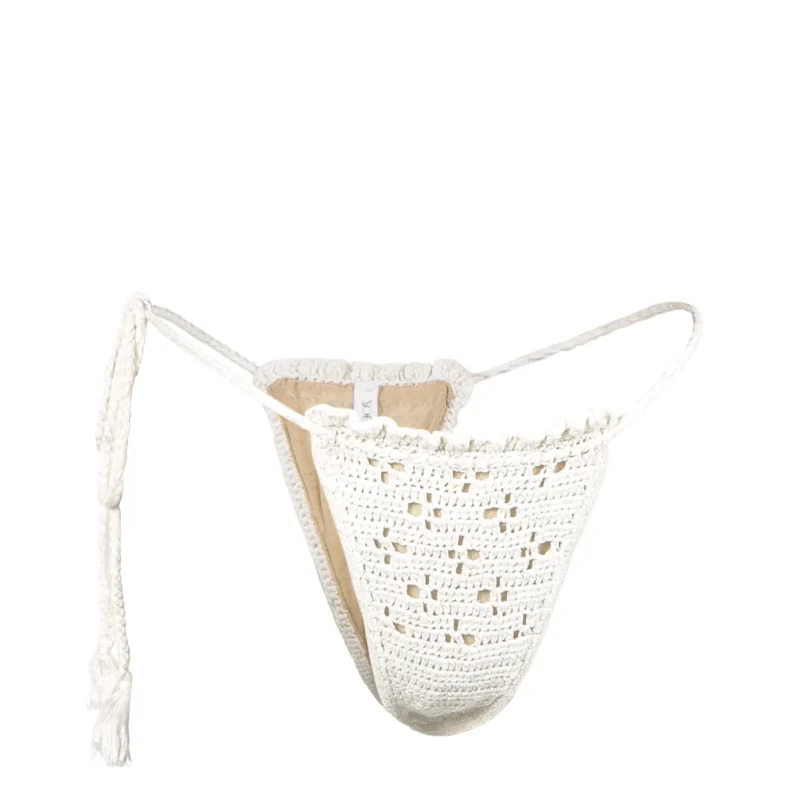 ZOEANNA Venus Crochet Bikini Bottom – Lumière (白)